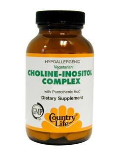 Choline inositol with Pantothenic Acid Vegetarian/Kosher. Promotes Brain and nervous system health..